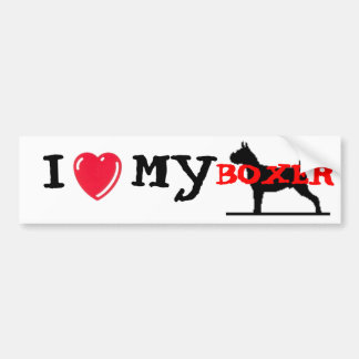 I Liebe mein Boxer Autoaufkleber