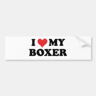 I Liebe mein Boxer Autoaufkleber