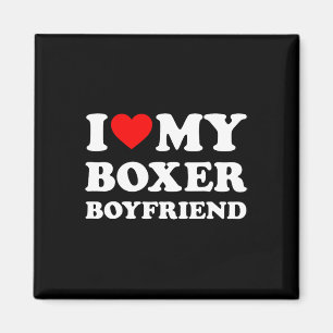 I Liebe Mein Boxer-Freund Heart Bf Boxe Athlete Bo Magnet