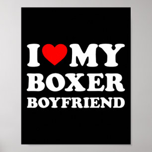 I Liebe Mein Boxer-Freund Heart Bf Boxe Athlete Bo Poster