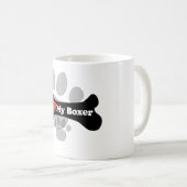 I Liebe mein Boxer - Hundeknochen Kaffeetasse (VorderseiteRechts)