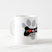 I Liebe mein Boxer - Hundeknochen Kaffeetasse (Vorderseite Links)