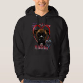 I Liebe mein Boxer-Hundeshirt Hoodie (Vorderseite)