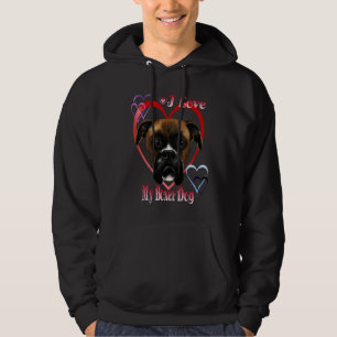 I Liebe mein Boxer-Hundeshirt Hoodie