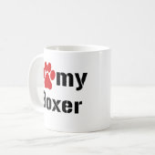 I Liebe mein Boxer Kaffeetasse (Vorderseite Links)