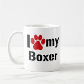 I Liebe mein Boxer Kaffeetasse (Links)