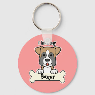 I Liebe mein Boxer Schlüsselanhänger