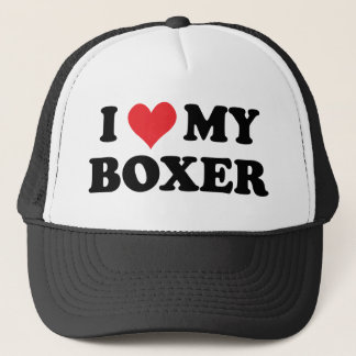 I Liebe mein Boxer Truckerkappe
