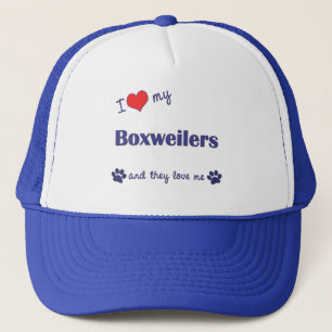 I Liebe mein Boxweilers (mehrfache Hunde) Truckerkappe
