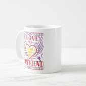 I LIEBE MEIN BOYFRIEND CUSTOM PERSONALISIEREN FOTO KAFFEETASSE (Vorderseite Links)