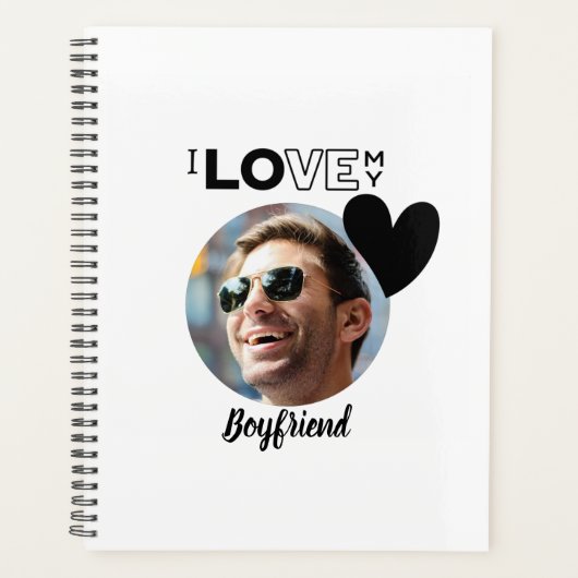 I Liebe Mein BOYFRIEND Foto Geschenk USB Verlobte- Planer (Vorderseite)