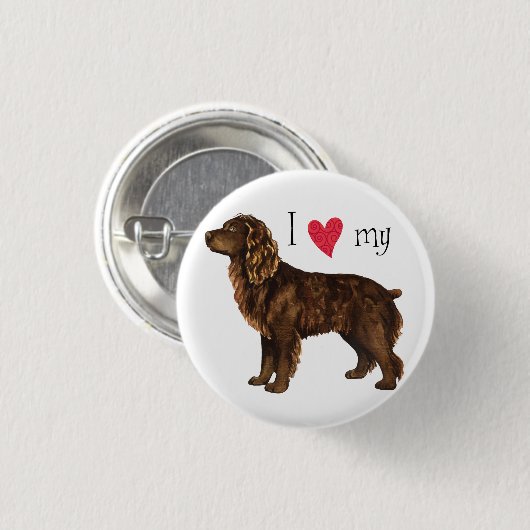 I Liebe mein Boykin Spaniel Button (Vorne & Hinten)