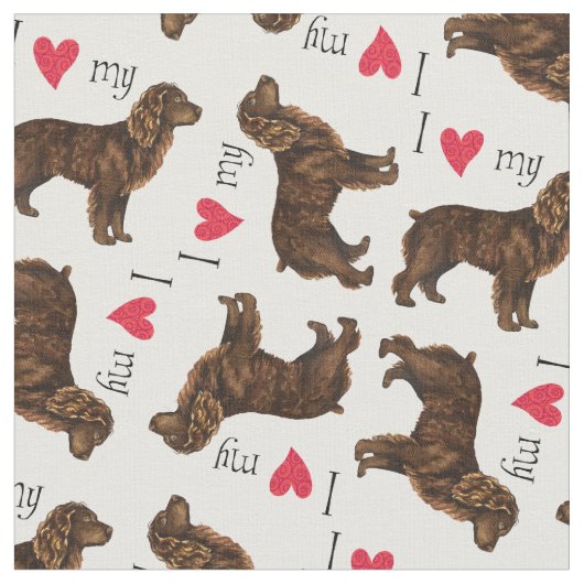I Liebe mein Boykin Spaniel Stoff (Nahaufnahme)