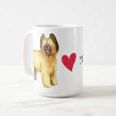 I Liebe mein Briard Kaffeetasse (Vorderseite Links)