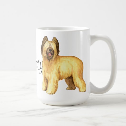 I Liebe mein Briard Kaffeetasse (Rechts)