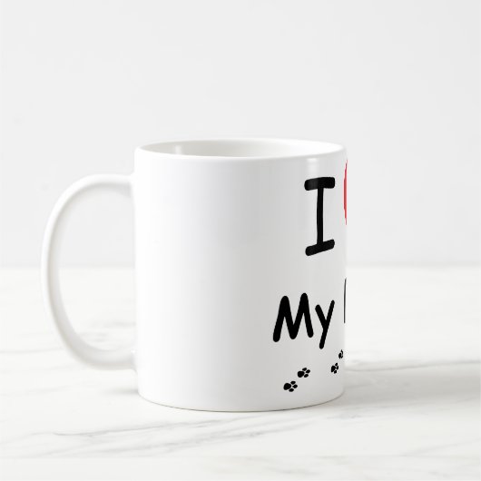I Liebe mein Briard Kaffeetasse (Links)