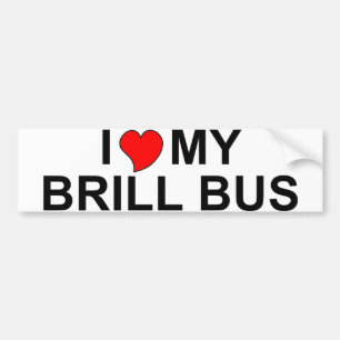 I Liebe mein Brill-Bus Autoaufkleber