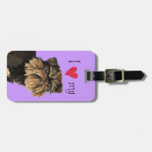 I Liebe mein Brüsseler Griffon Gepäckanhänger (Vorderseite horizontal)