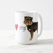 I Liebe mein Brüsseler Griffon Kaffeetasse (VorderseiteRechts)