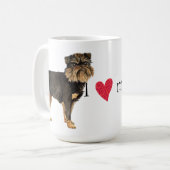 I Liebe mein Brüsseler Griffon Kaffeetasse (Vorderseite Links)