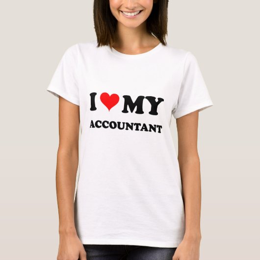 I Liebe mein Buchhalter T-Shirt (Vorderseite)