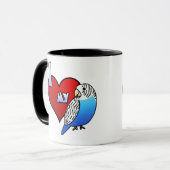 I Liebe mein Budgie Tasse (Vorderseite Links)