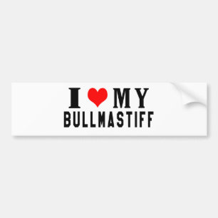 I Liebe mein Bullmastiff. Autoaufkleber