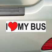I Liebe mein Bus Autoaufkleber (Auf Auto)
