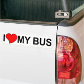 I Liebe mein Bus Autoaufkleber (Auf Lkw)