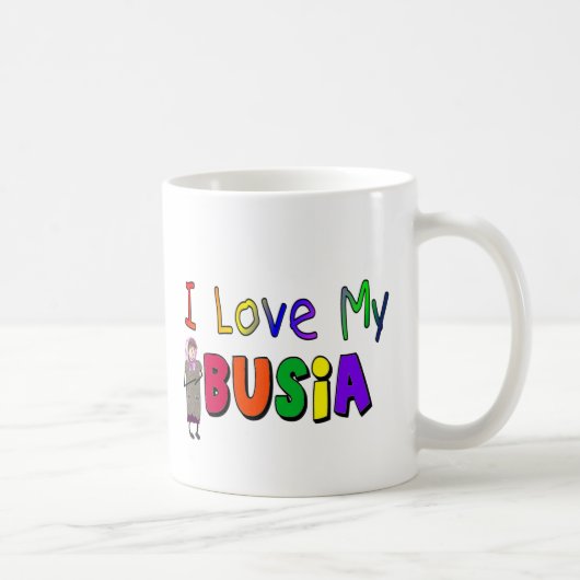 I Liebe mein Busia (polnische Großmutter) Kaffeetasse (Rechts)