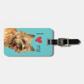I Liebe mein Cairn-Terrier Gepäckanhänger (Vorderseite horizontal)