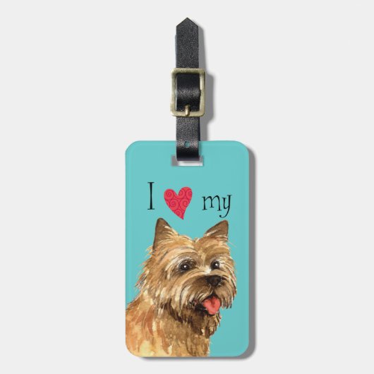 I Liebe mein Cairn-Terrier Gepäckanhänger (Vorderseite vertikal)