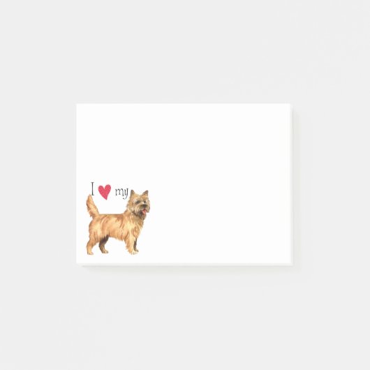 I Liebe mein Cairn-Terrier Post-it Klebezettel (Vorderseite)