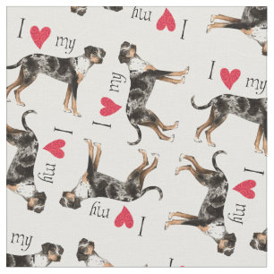 I Liebe mein Catahoula Leopard-Hund Stoff