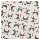 I Liebe mein Catahoula Leopard-Hund Stoff (Muster)