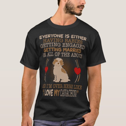 I Liebe mein Cavachon Haustier-Liebhaber-Geschenk T-Shirt (Vorderseite)
