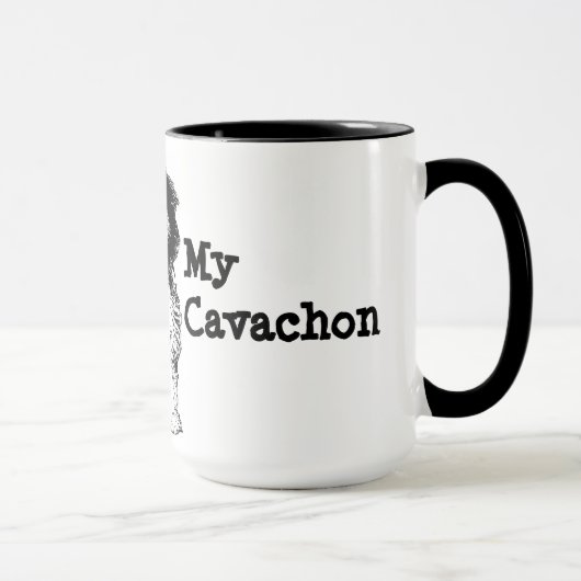 I Liebe mein Cavachon Tasse (Rechts)