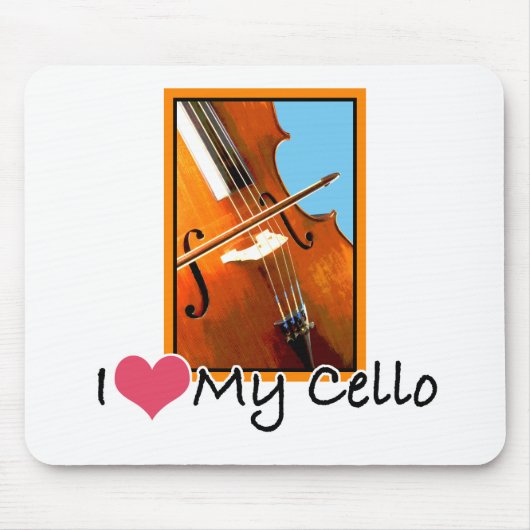I Liebe mein Cello Mousepad (Vorne)