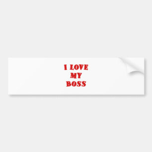 I Liebe mein Chef Autoaufkleber