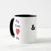 I Liebe mein Chef meine Chef-Lieben ich - Tasse (Vorderseite Links)