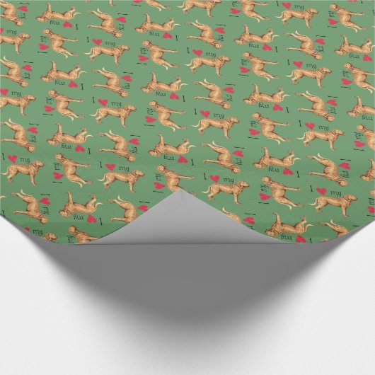 I Liebe mein Chesapeake-Bucht-Retriever Geschenkpapier (Ecke)