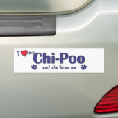 I Liebe mein Chi-Poo (weiblicher Hund) Autoaufkleber (Auf Auto)