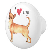 I Liebe mein Chihuahua Keramikknauf (Rechts)