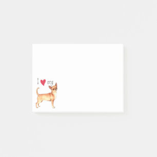 I Liebe mein Chihuahua Post-it Klebezettel