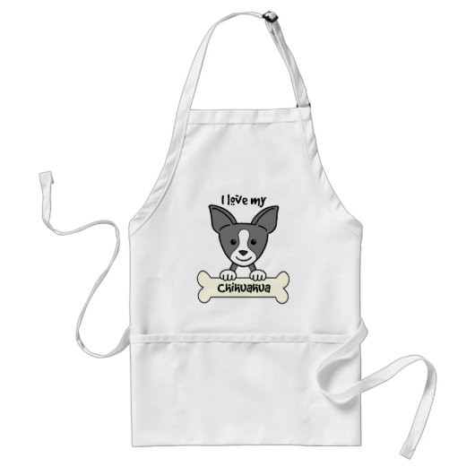 I Liebe mein Chihuahua Schürze (Vorne)