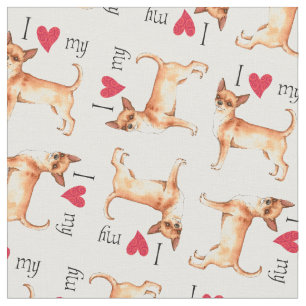 I Liebe mein Chihuahua Stoff