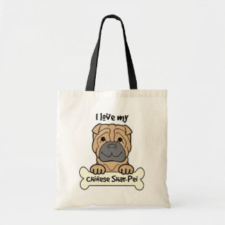 I Liebe mein chinesisches Shar-Pei Tragetasche