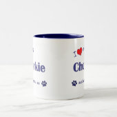 I Liebe mein Chorkie (männlicher Hund) Zweifarbige Tasse (Mittel)