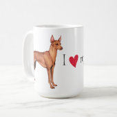 I Liebe mein Cirneco dell'Etna Kaffeetasse (Vorderseite Links)