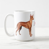 I Liebe mein Cirneco dell'Etna Kaffeetasse (Links)